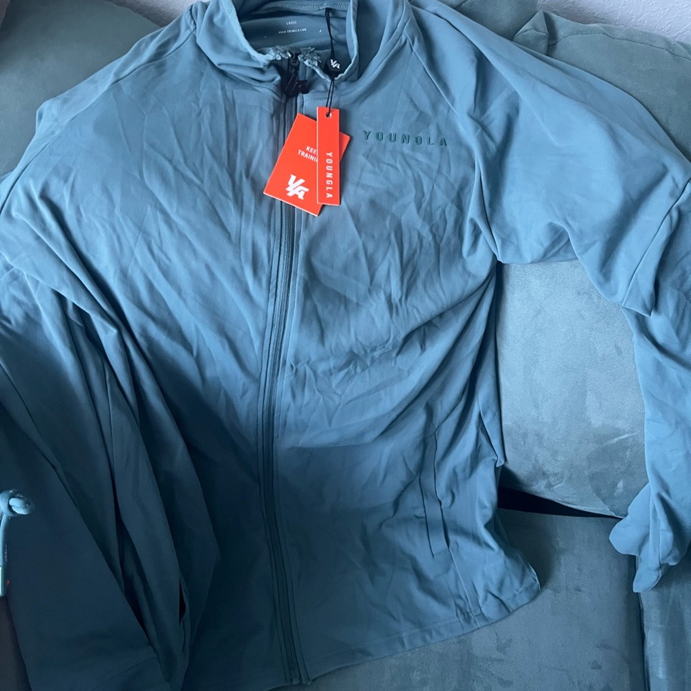 YoungLA Teal Full-Zip Jacket